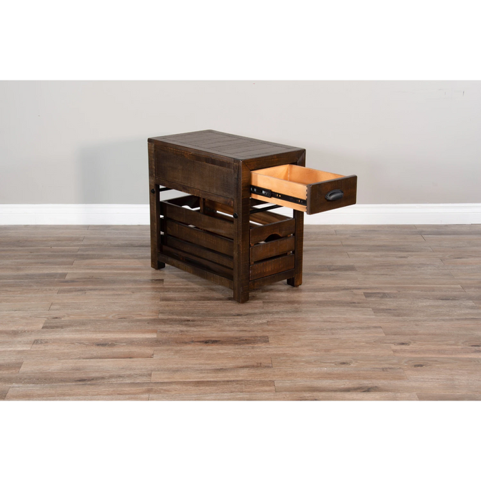 Sunny Designs Homestead Chair Side Table Tobacco Leaf - Bed & Sofa Hub