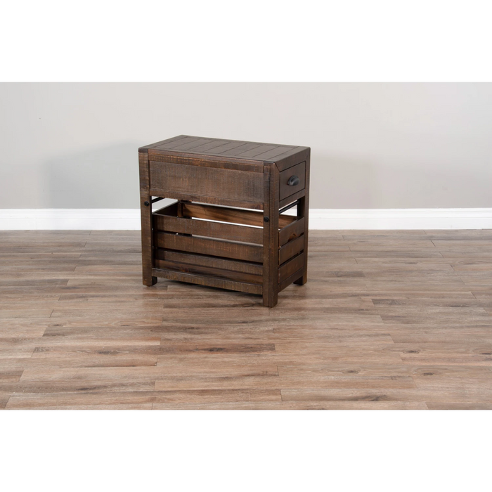 Sunny Designs Homestead Chair Side Table Tobacco Leaf - Bed & Sofa Hub