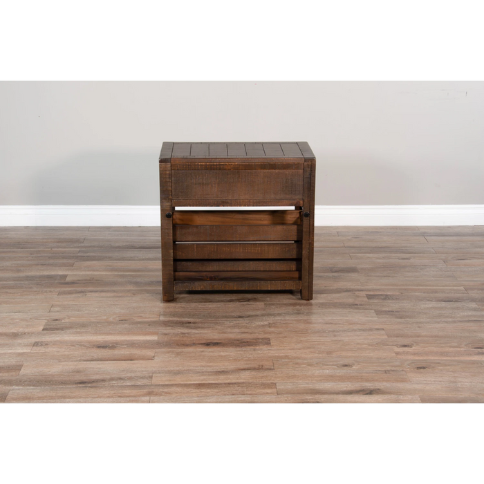 Sunny Designs Homestead Chair Side Table Tobacco Leaf - Bed & Sofa Hub