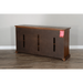 Sunny Designs 65" TV Console with Barn Door Dark Chocolate - Bed & Sofa Hub