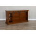Sunny Designs 65" TV Console with Barn Door Dark Chocolate - Bed & Sofa Hub