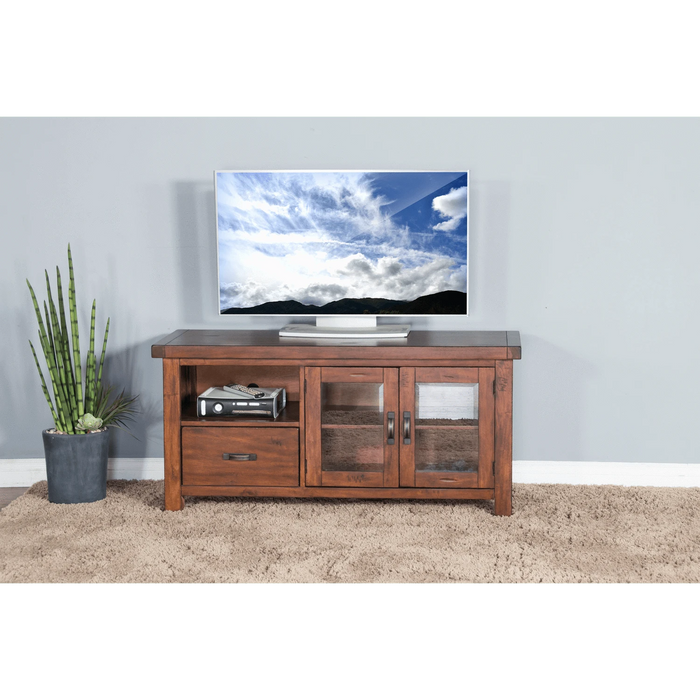 Sunny Designs Tuscany 54" TV Console Vintage Mocha - Bed & Sofa Hub