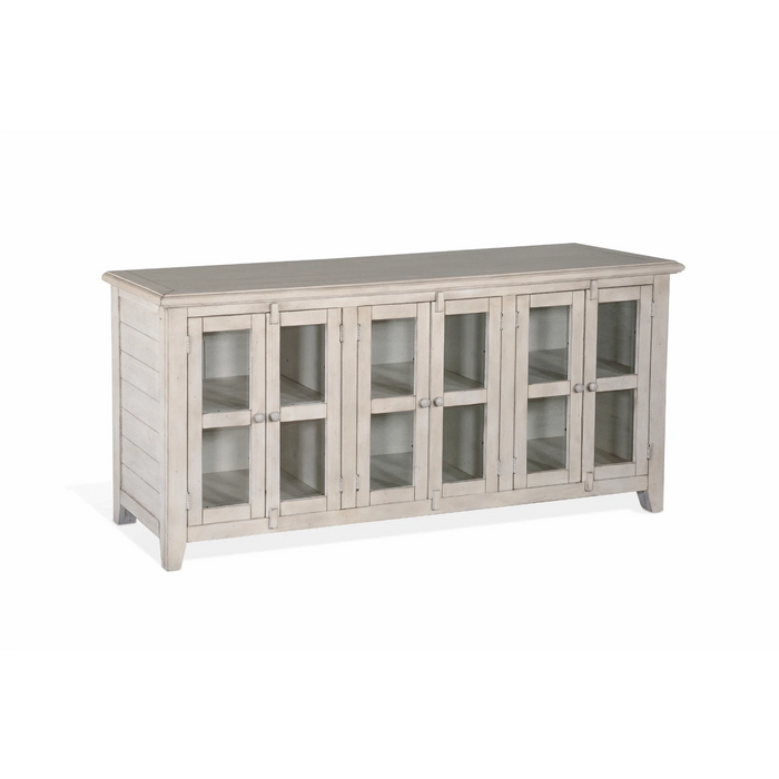 Sunny Designs 70" TV Console Marble White - Bed & Sofa Hub