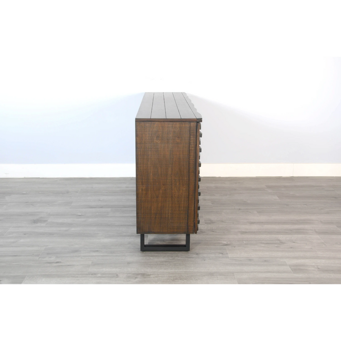 Sunny Designs Sled 72" Media Console Tobacco Leaf - Bed & Sofa Hub