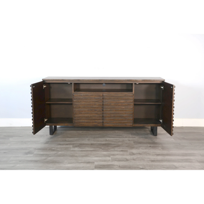 Sunny Designs Sled 72" Media Console Tobacco Leaf - Bed & Sofa Hub