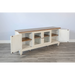 Sunny Designs 72" Media Console Marble White and Buck Skin - Bed & Sofa Hub