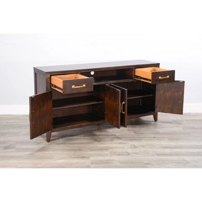 Sunny Designs Coffee Brown Media Console Coffee Bean - Bed & Sofa Hub