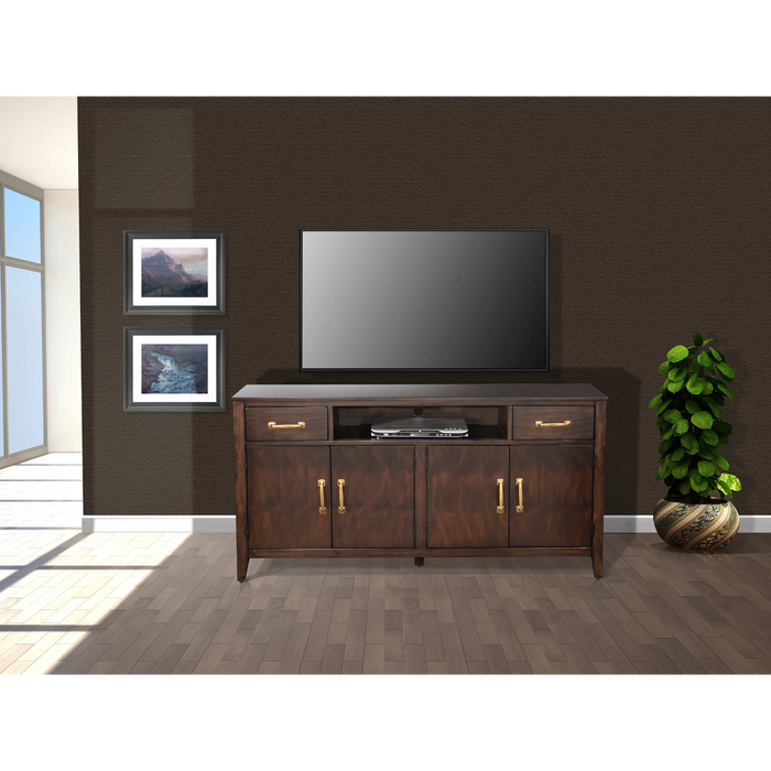 Sunny Designs Coffee Brown Media Console Coffee Bean - Bed & Sofa Hub