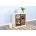 Sunny Designs 41" Accent Cabinet Marble White/Buckskin - Bed & Sofa Hub