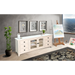 Sunny Designs 72" Media Console Marble White - Bed & Sofa Hub