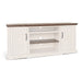 Sunny Designs TV Console Marble White and Buck Skin - Bed & Sofa Hub
