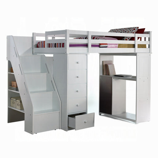 ACME Freya Twin Loft Bed W/Storage - Bed & Sofa Hub