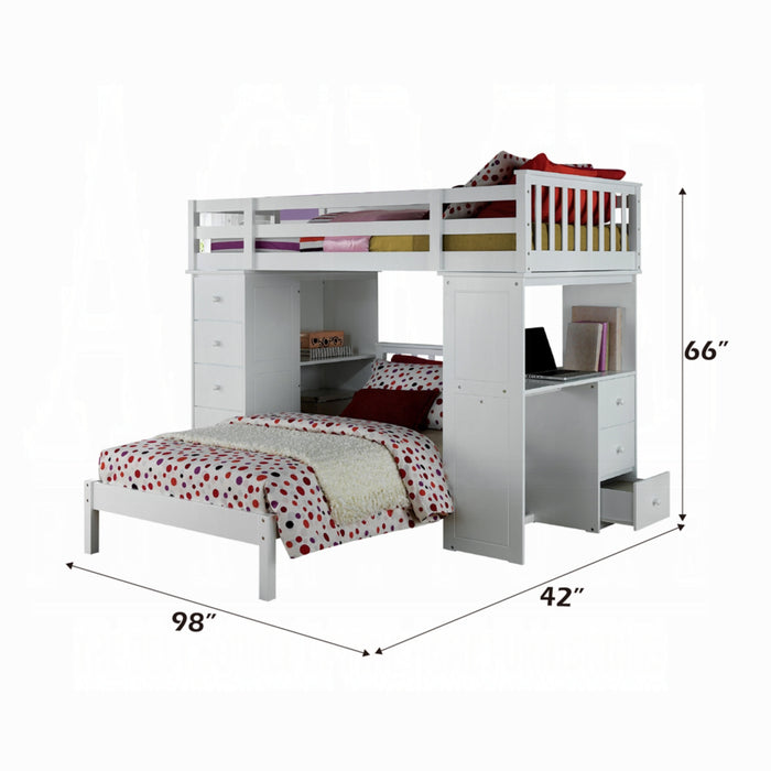 ACME Freya Twin Loft Bed W/Storage - Bed & Sofa Hub