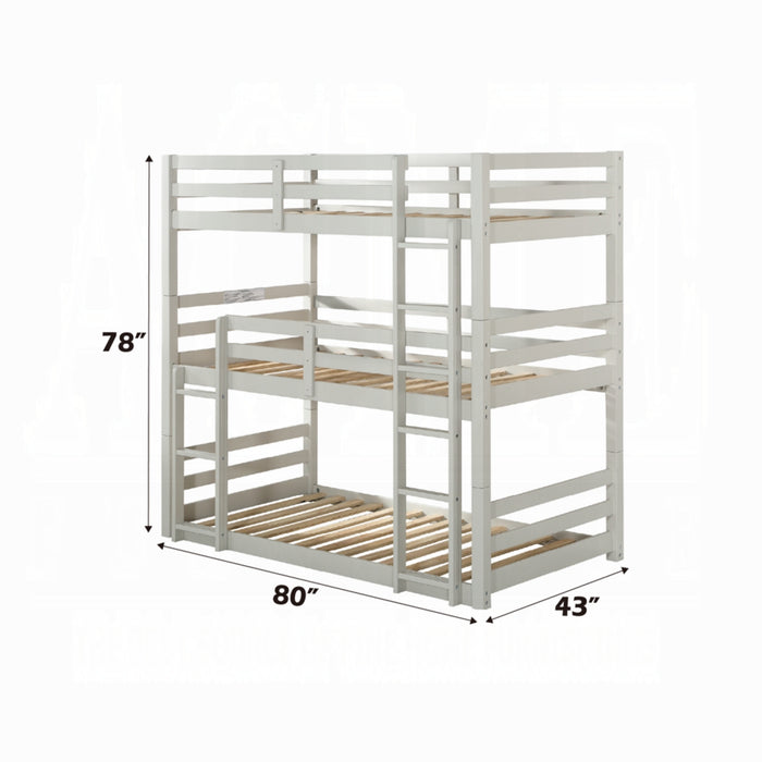 ACME Ronnie Triple Twin Bunk Bed - Bed & Sofa Hub