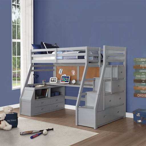 ACME Jason II Twin Loft Bed W/Storage - Bed & Sofa Hub