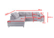 Maxima House Sleeper Sectional Sofa NOBILIA with Storage BEN004 - Bed & Sofa Hub