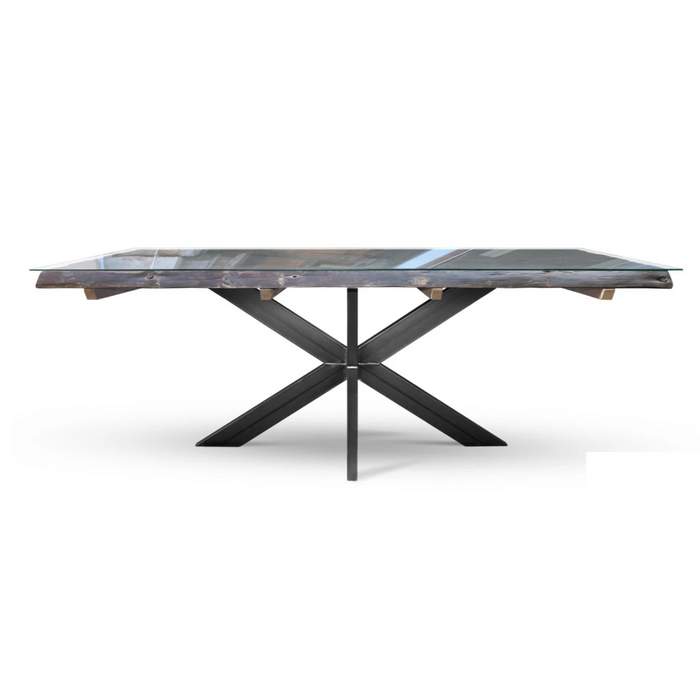 Maxima House Redde-Glass Solid Wood Dining Table - Bed & Sofa Hub
