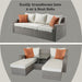 ACME Salena Patio Sofa W/2 Pillows & 2 Ottomans - Bed & Sofa Hub