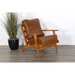 Sunny Designs Mid-Century Wood Accent Chair with Cushions Rustic Oak - Bed & Sofa Hub