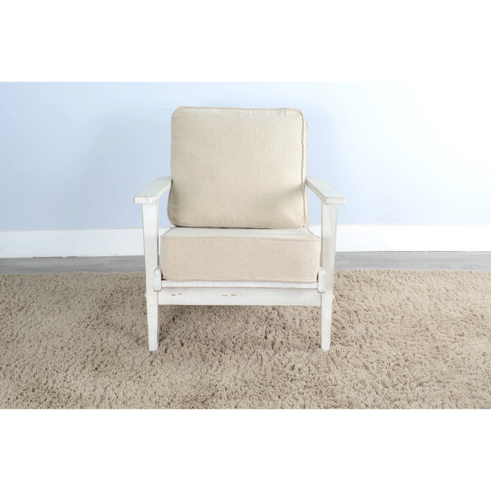 Sunny Designs Marina Mid-Century Chair White Sand - Bed & Sofa Hub
