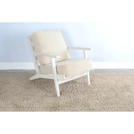 Sunny Designs Marina Mid-Century Chair White Sand - Bed & Sofa Hub