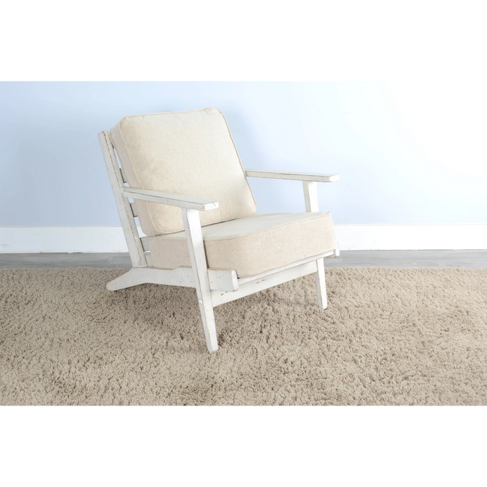 Sunny Designs Marina Mid-Century Chair White Sand - Bed & Sofa Hub