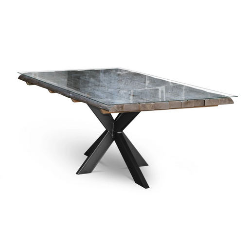 Maxima House Redde-Glass Solid Wood Dining Table - Bed & Sofa Hub