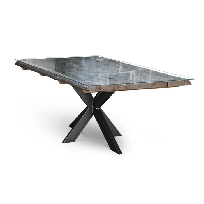 Maxima House Redde-Glass Solid Wood Dining Table - Bed & Sofa Hub