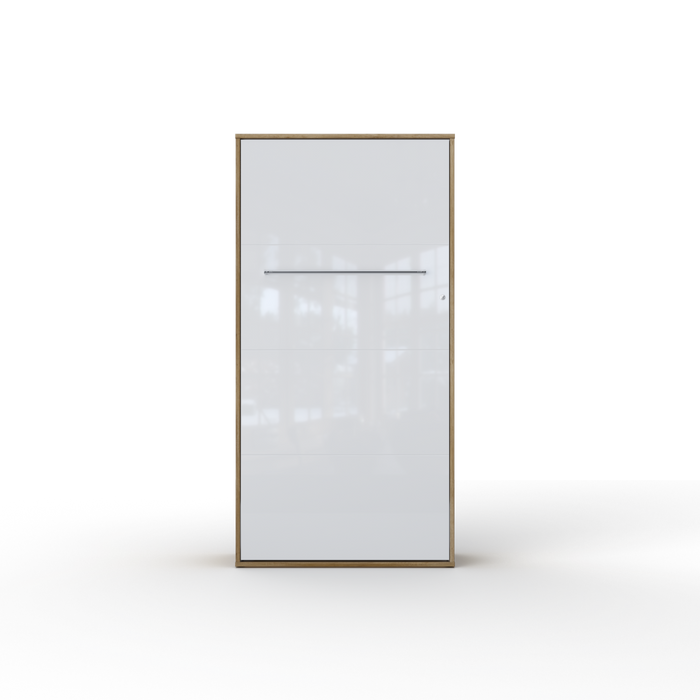 Maxima House Vertical European TWIN size Murphy bed INVENTO with mattress, LED included - Bed & Sofa Hub