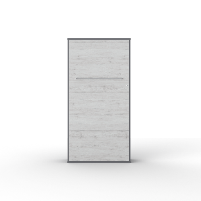 Maxima House Vertical European TWIN size Murphy bed INVENTO with mattress, LED included - Bed & Sofa Hub