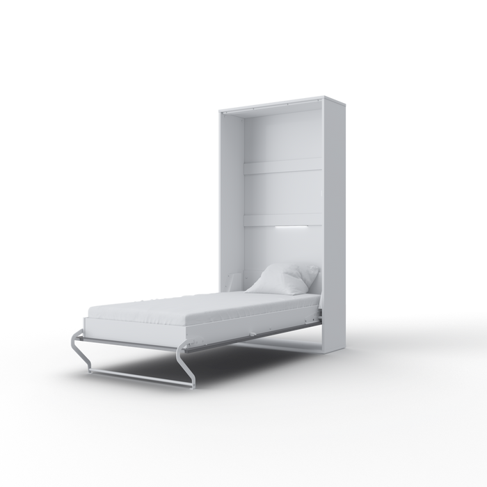 Maxima House Vertical European TWIN size Murphy bed INVENTO with mattress, LED included - Bed & Sofa Hub
