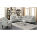 Coaster Avonlea 3-piece Upholstered Sloped Arm Sofa Living Room Set Grey Fabric - Bed & Sofa Hub