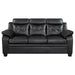 Coaster Finley 3-piece Upholstered Padded Arm Tufted Sofa Living Room Set Black - Bed & Sofa Hub