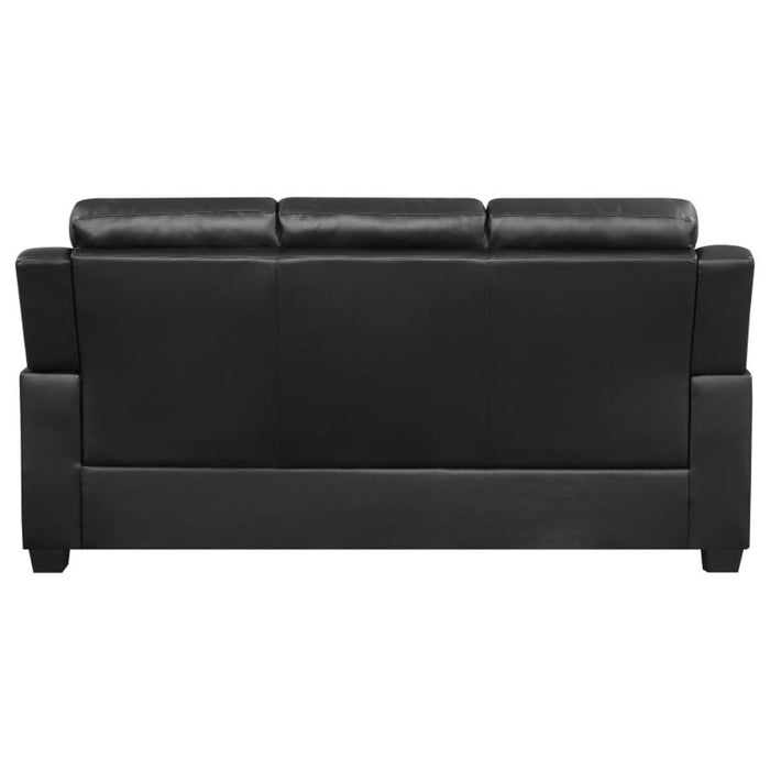 Coaster Finley 3-piece Upholstered Padded Arm Tufted Sofa Living Room Set Black - Bed & Sofa Hub