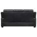 Coaster Finley 3-piece Upholstered Padded Arm Tufted Sofa Living Room Set Black - Bed & Sofa Hub