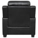 Coaster Finley 3-piece Upholstered Padded Arm Tufted Sofa Living Room Set Black - Bed & Sofa Hub