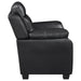 Coaster Finley 3-piece Upholstered Padded Arm Tufted Sofa Living Room Set Black - Bed & Sofa Hub