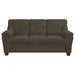 Coaster Clementine 3-piece Upholstered Padded Arm Sofa Living Room Set Brown - Bed & Sofa Hub