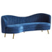 Coaster Sophia 3-piece Upholstered Channel Tufted Sofa Living Room Set Blue - Bed & Sofa Hub