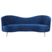 Coaster Sophia 3-piece Upholstered Channel Tufted Sofa Living Room Set Blue - Bed & Sofa Hub