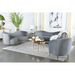 Coaster Sophia 3-piece Upholstered Channel Tufted Sofa Living Room Set Grey - Bed & Sofa Hub