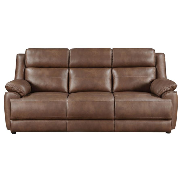 Coaster Ellington 3-piece Upholstered Padded Arm Sofa Living Room Set Dark Brown - Bed & Sofa Hub