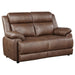 Coaster Ellington 3-piece Upholstered Padded Arm Sofa Living Room Set Dark Brown - Bed & Sofa Hub