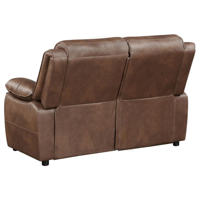 Coaster Ellington 3-piece Upholstered Padded Arm Sofa Living Room Set Dark Brown - Bed & Sofa Hub