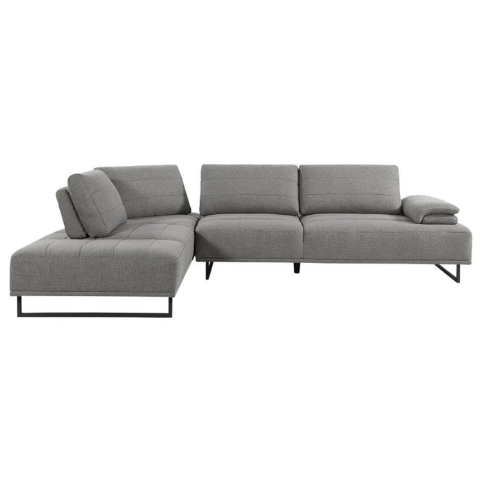 Coaster Arden Upholstered Sectional Sofa with Adjustable Back Taupe - Bed & Sofa Hub