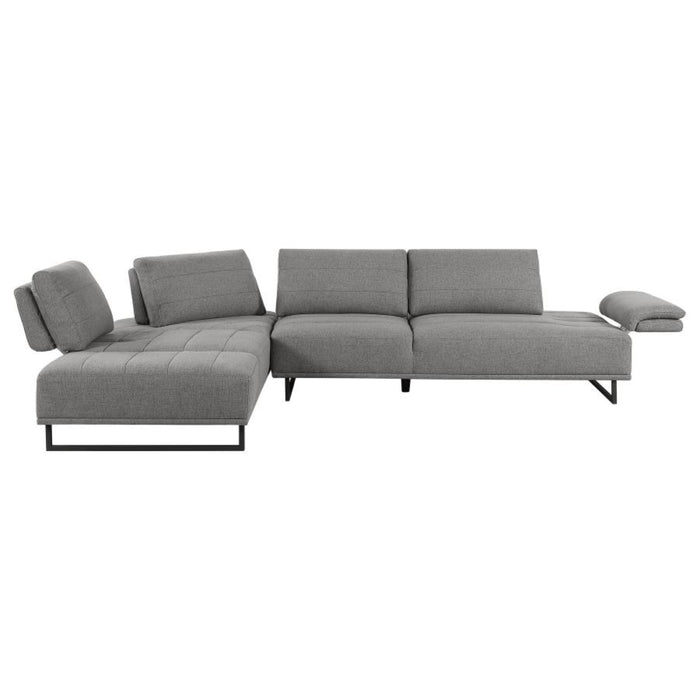 Coaster Arden Upholstered Sectional Sofa with Adjustable Back Taupe - Bed & Sofa Hub