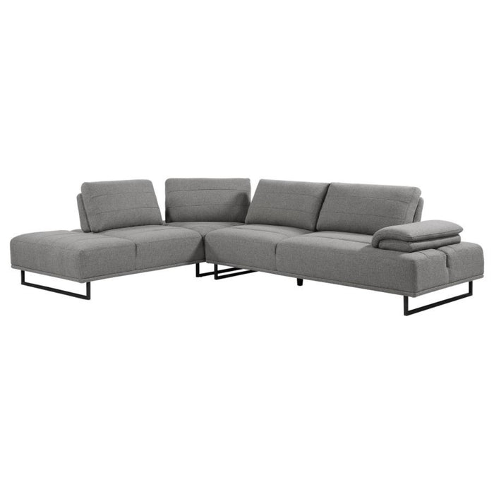Coaster Arden Upholstered Sectional Sofa with Adjustable Back Taupe - Bed & Sofa Hub
