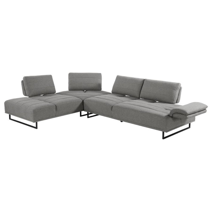 Coaster Arden Upholstered Sectional Sofa with Adjustable Back Taupe - Bed & Sofa Hub