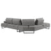 Coaster Arden Upholstered Sectional Sofa with Adjustable Back Taupe - Bed & Sofa Hub