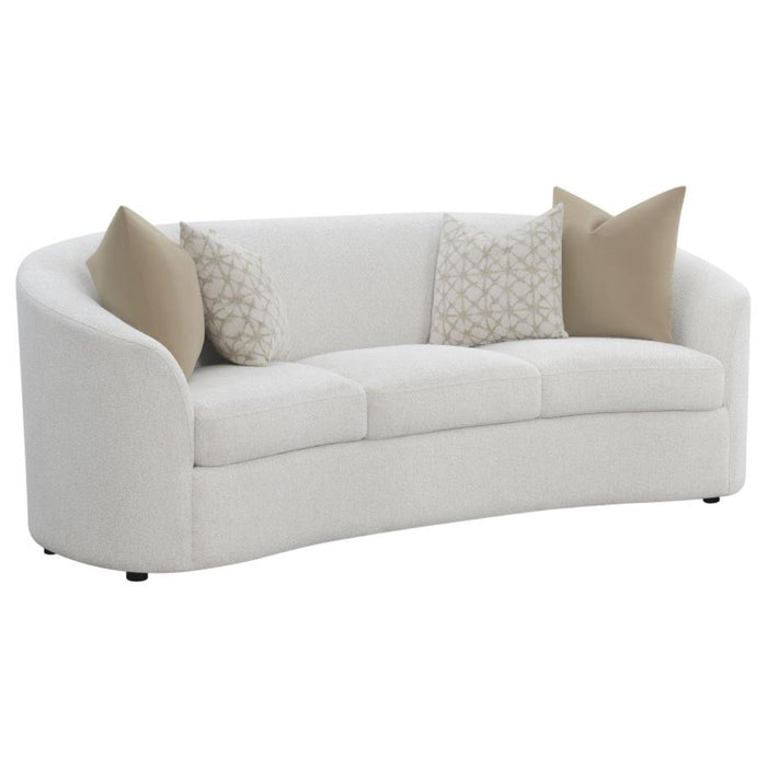 Coaster Rainn 3-piece Boucle Upholstered Sloped Arm Sofa Living Room Set Latte - Bed & Sofa Hub